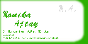 monika ajtay business card