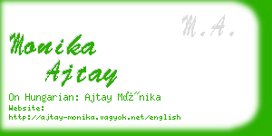 monika ajtay business card